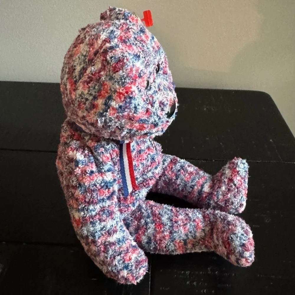 Ty Beanie Baby USA Bear 2000 Patriotic Collectible - Red White blue 4th of July